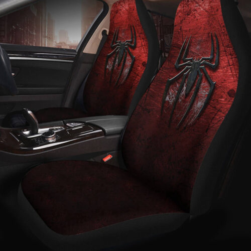 Amazing Spiderman Car Seat Covers Set | Spider Man Car Accessories | Peter Parker Superhero Seat Cover For Car