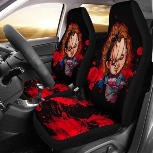 Chucky Car Seat Covers Set   Horror Halloween Accessories   Child Play Car Décor