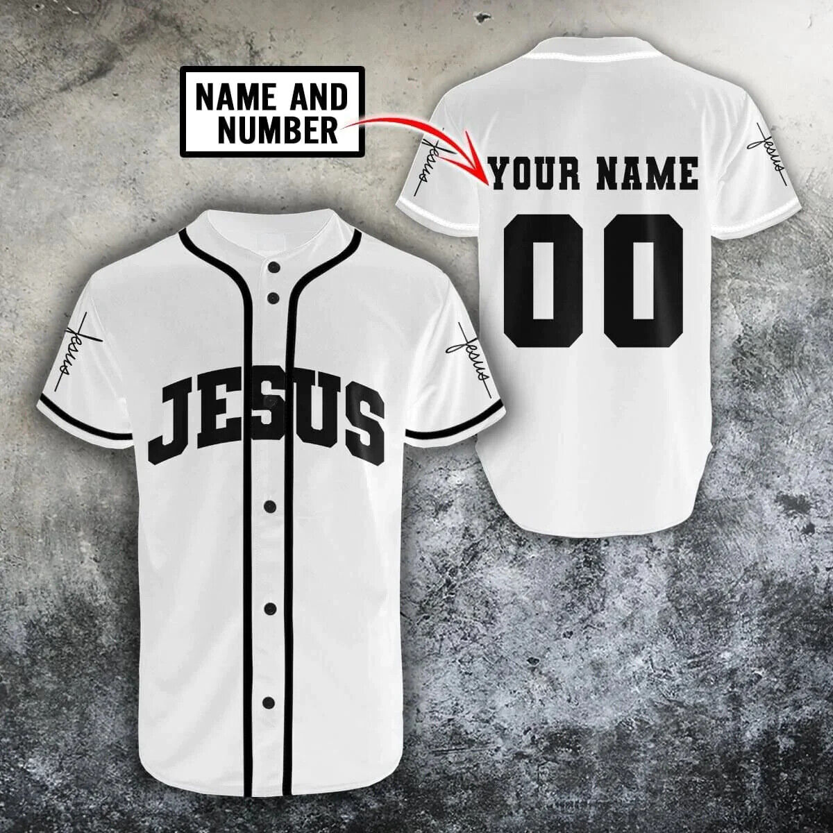 Personalized Jesus Baseball Jersey Shirt - Perfect Christian Gift ...