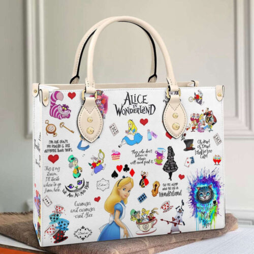 Disney Alice in Wonderland Leather Handbag – Cute Personalized Women s Bag