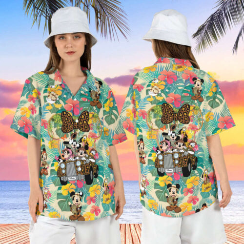 Mickey and Friends Animal Donal Groof Kingdom Disneyland Tropical  Hawaiian Shirt