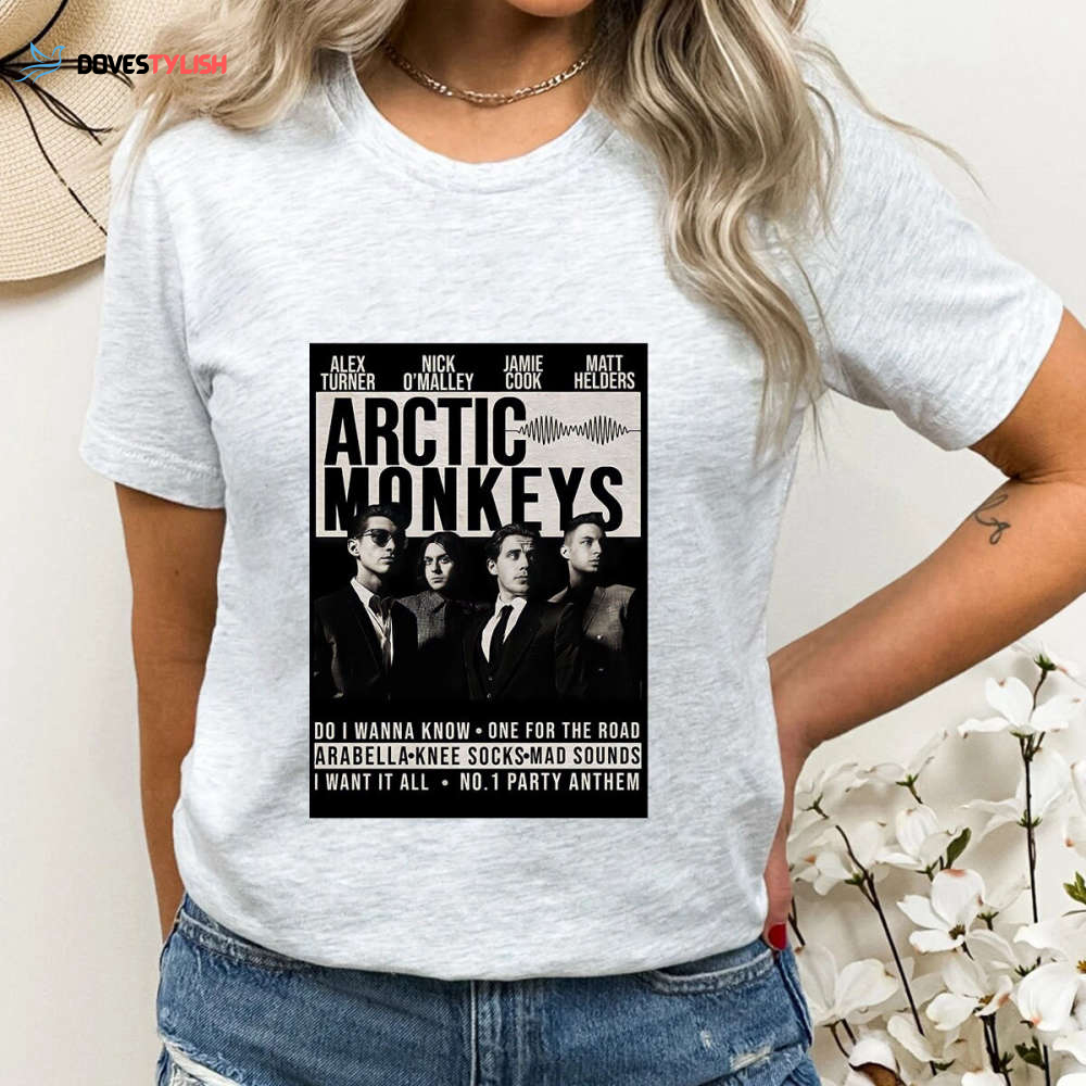 Arctic Monkeys Tshirt, Arctic Monkeys Merch, Arctic Monkeys Tour Shirts