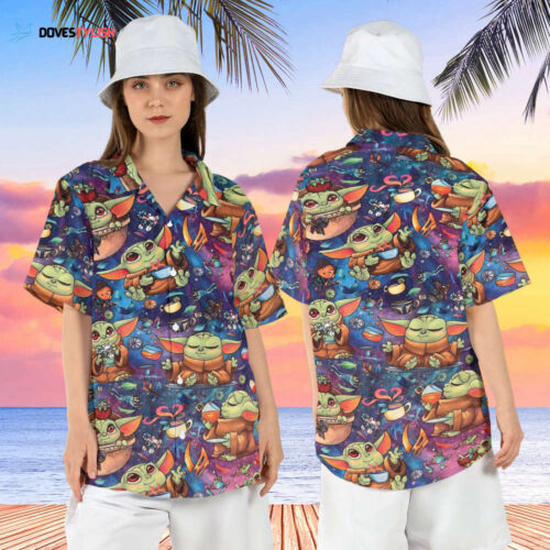Baby Yoda Hawaiian Shirt – Mandalorian Star Wars Aloha Summer Short Sleeve