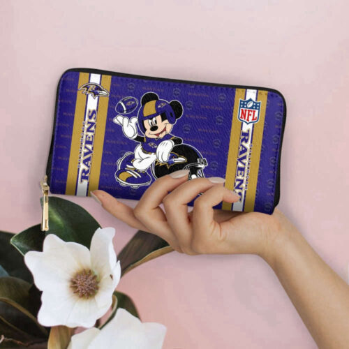 Baltimore Ravens – PERSONALIZED Women Bag and Women Wallet ComboDisney Bag and Wallet Disney Bag and Wallet