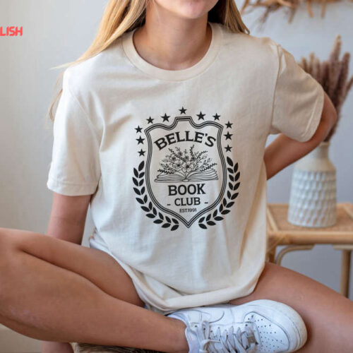 Belle’s Book Club Shirt, Belle University Style Shirt, Beauty and Beast Tee, Book Lover Gift, Disney Princess Tee, Book Geek