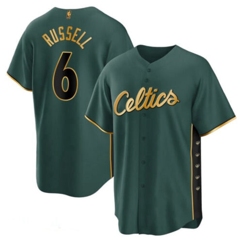 Authentic Bill Russell No 6 Boston Celtics Baseball Jersey – Perfect for Fans