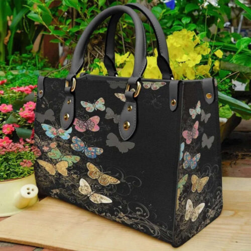 Stylish Butterfly Leather Bag: Handmade Tote for Women  Vintage & Custom – Shop Now!