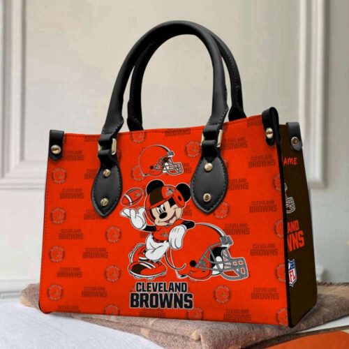 Cleveland Browns – PERSONALIZED Women Bag and Women Wallet ComboDisney Bag and Wallet Disney Bag and Wallet