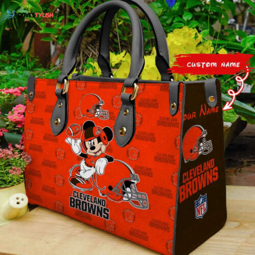 Cleveland Browns – PERSONALIZED Women Bag and Women Wallet ComboDisney Bag and Wallet Disney Bag and Wallet