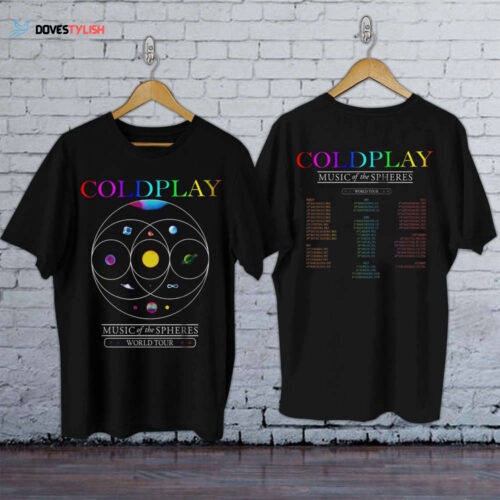 Coldplay Music Of The Spheres World Tour 2023 Shirt, Coldplay Tour T-Shirt, Gift for Fan, Coldplay Gift T-Shirt, Vintage Music Band T-Shirt