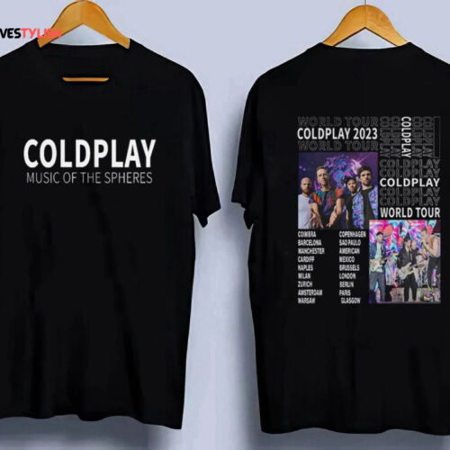 Colplay Music Of The Spheres Shirt, Coldplay World Tour 2023 Shirt, 2023 Music World Tour T-Shirt, Coldplay Tour Shirt, Coldplay Fan Gifts