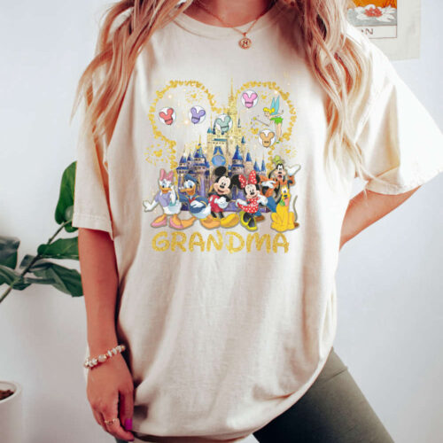 Comfort Colors® Personalized Disney Grandma Mickey Mouse Ears Shirt, Disney Mothers Day, Disney Grandma, Custom Mickey Balloons with Names