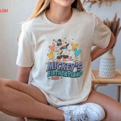 Comfort Colors® Retro Mickeys Birthdayland 1988 Shirt, Disney Birthday Shirt, Vintage Mickey Shirt, Wdw Birthdayland, Mickey Anniversary