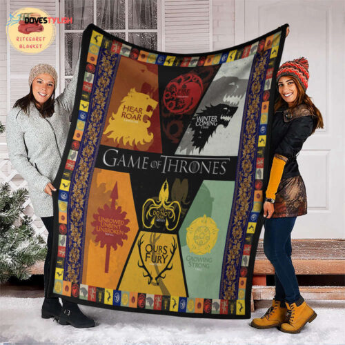 Cozy Game of Thrones Fleece & Sherpa Blanket – Ideal for Fantasy Fans!