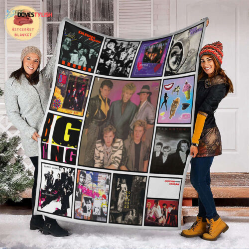 Cozy Rock Music Lover s Duran Duran Albums Fleece Blanket – Mink Sherpa Quilt