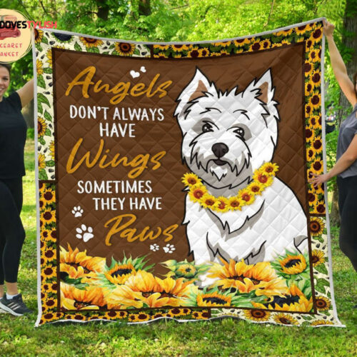 Cozy West Highland White Terrier Fleece Blanket – Ideal Dog Lover Gift!