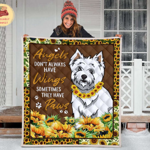 Cozy West Highland White Terrier Fleece Blanket – Ideal Dog Lover Gift!