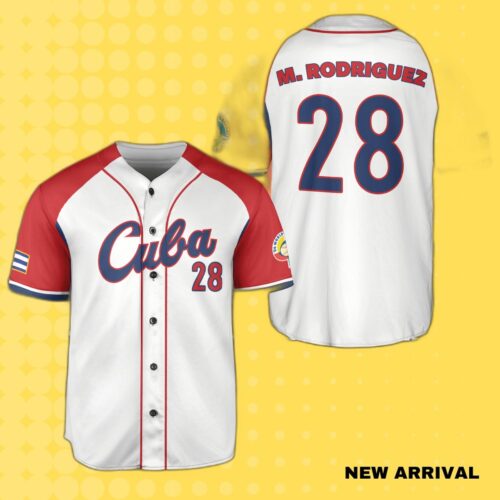Custom #28 M  Rodriguez Cuba Baseball Jersey – 2023 World Baseball Gear