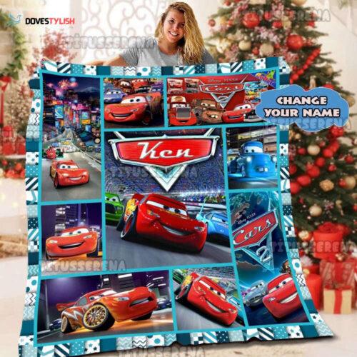 Custom Cars Lightning McQueen Quilt Fleece Blanket Perfect Cars Birthday & Christmas Gifts for Toddlers