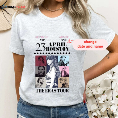 Custom Date The Eras Tour Shirt With Dates The Eras Tour Swiftie Tour Merch Shirt
