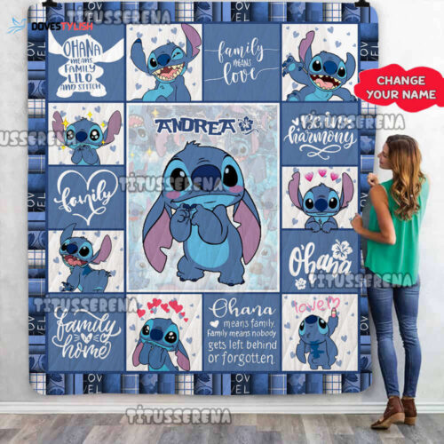 Personalized Stitch and Lilo Blanket – Cozy Stitch Blanket & Quilt