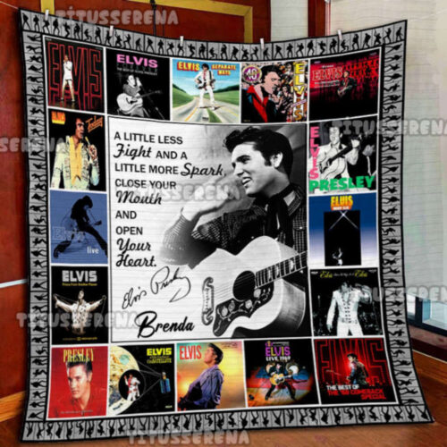 Custom Elvis Presley Quilt Blanket: King of Rock & Roll Fan Gift