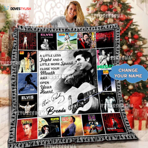 Custom Elvis Presley Quilt Blanket: King of Rock & Roll Fan Gift