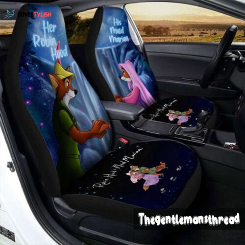 Custom Robin Hood & Maid Marian Car Seat Cover – Stylish & Protective Front Seat Protector