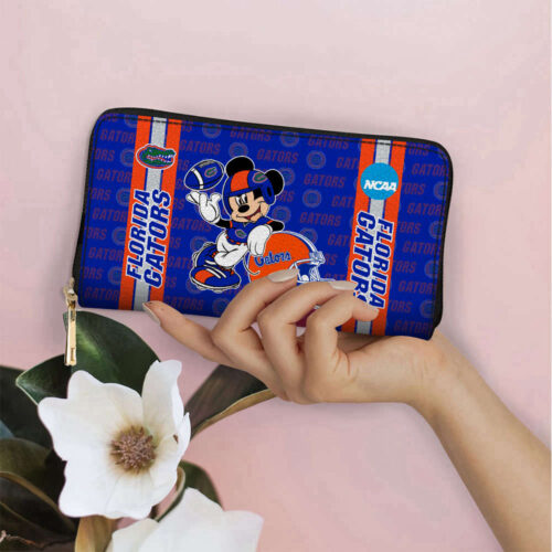 Customized Florida Gators Mickey Women Leather PU Hand Bag and Women Wallet Combo Disney Bag and Wallet