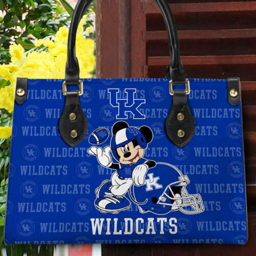 Customized Kentucky Wildcats Mickey Women Leather PU Hand Bag and Women Wallet Combo Disney Bag Wallet