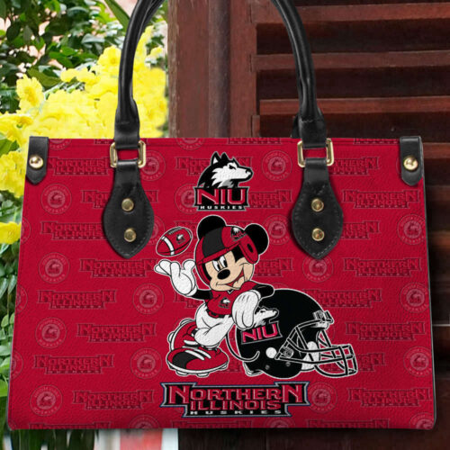 Customized Northern Illinois Mickey Women Leather PU Hand Bag and Women Wallet ComboDisney Bag and Wallet Disney Bag and Wallet