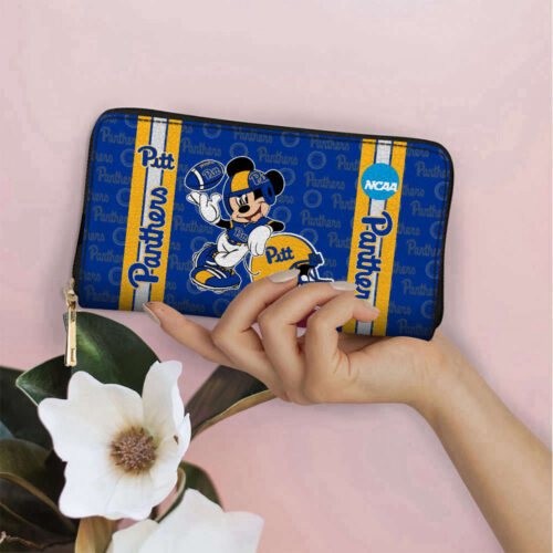 Customized Pittsburgh Panthers Mickey Women Leather PU Hand Bag and Women Wallet ComboDisney Bag and Wallet Disney Bag and Wallet