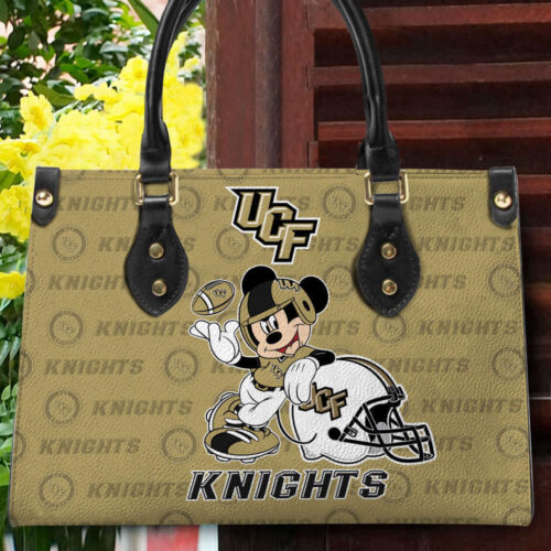 Disney Bag and WalletCustomized UCF Knights Mickey Women Leather PU Hand Bag and Women Wallet Combo