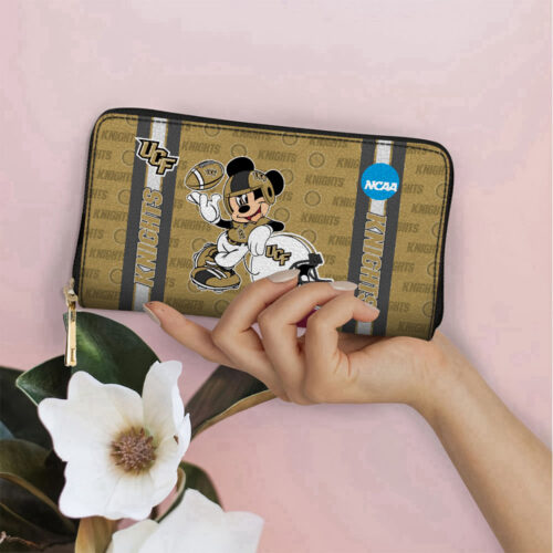 Disney Bag and WalletCustomized UCF Knights Mickey Women Leather PU Hand Bag and Women Wallet Combo