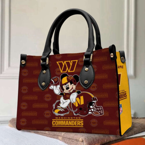 Stylish Washington Commanders Women Bag Wallet Combo with Disney Theme   Customized & Unique