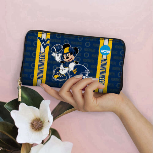 Disney Bag and WalletCustomized West Virginia Mountaineers Mickey Women Leather PU Hand Bag and Women Wallet Combo