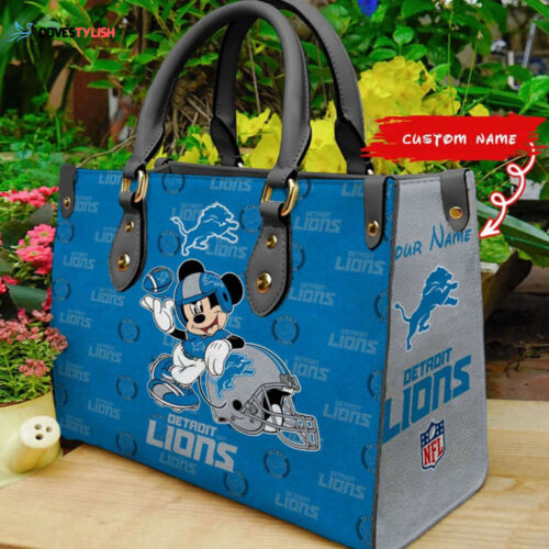 Detroit Lions – PERSONALIZED Women Bag and Women Wallet ComboDisney Bag and Wallet Disney Bag and Wallet