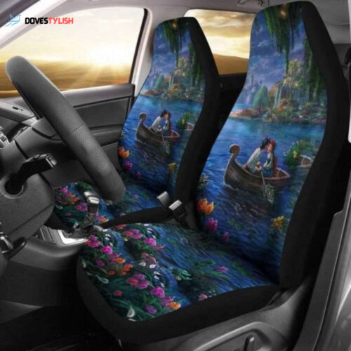 Disney Princess Car Seat Cover – Tangled Cartoon Front Seat Protector