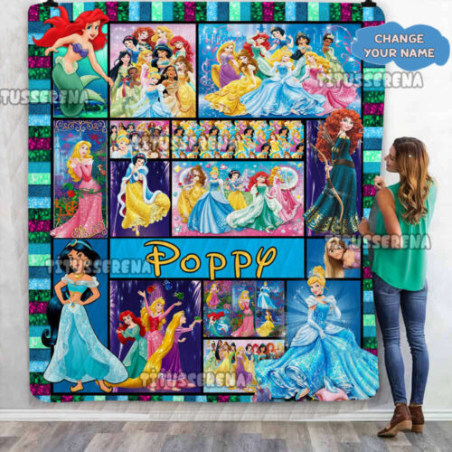 Disney Princess Quilt Blanket & Birthday Theme Party: Perfect Disney Movies Christmas Gifts for Kids