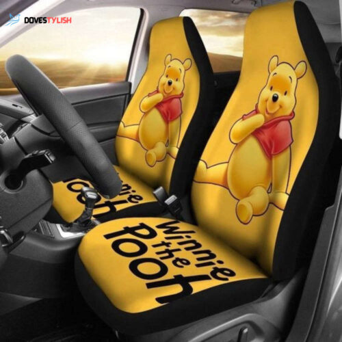 Disney Winnie The Pooh Car Seat Cover – Custom Front Seat Protector Cushion Print