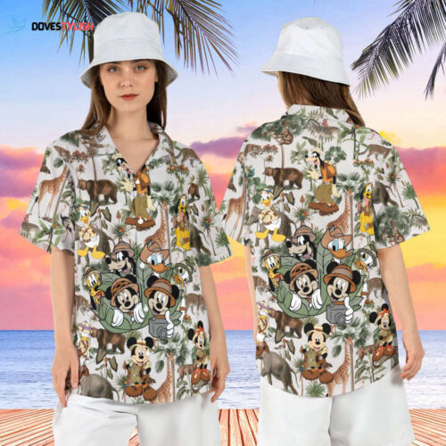 Disneyland Safari Trip Shirt   Animal Kingdom Hawaiian Short Sleeve   Mickey Friends & Hakuna Matata
