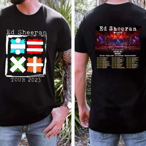 Ed Sheeran Mathematics 2023 Tour Shirt, The Mathematics Shirt, Ed Sheeran Concert T Shirt, 2023 Music Concert Tee, World Music Tour Fan Tees