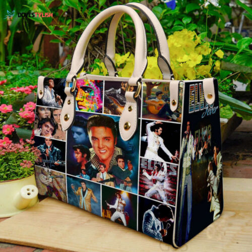 Vintage Elvis Presley Leather Handbag: Custom  Handmade Travel Bag for Women – Ideal Gift for Fans