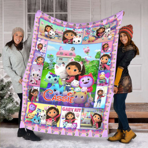 Gabby s Dollhouse: Personalized Blanket & Birthday Party – Unique Kid Gift Ideas