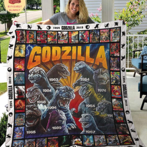Godzilla Fleece Blanket: Mink Sherpa Monster – Godzilla Vs Kong & Movie Versions