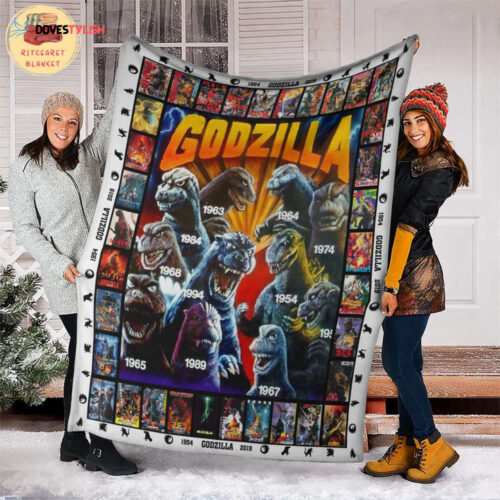 Godzilla Fleece Blanket: Mink Sherpa Monster – Godzilla Vs Kong & Movie Versions