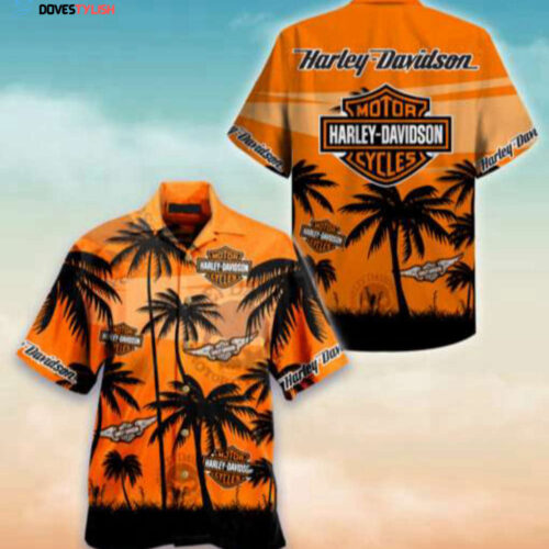 Harley Davidson Cute Colorful Palm Tree – Harley Davidson Hawaiian Shirt