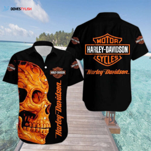 Harley Davidson Skull Harley Racing Motorcycle Harley Davidson Hawaiian Shirt