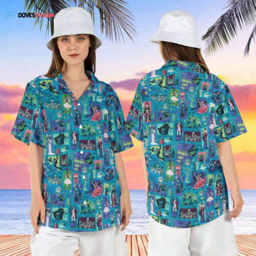 Haunted Mansion Hawaiian Shirt, Foolish Mortals Hawaii Shirt, Halloween Horror Movie Aloha Shirt, Disneyworld Summer Button Up Shirt