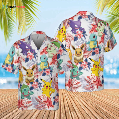 Pikachu PKM Hawaiian Shirt: Perfect Gift for PKM Ball Fans & Summer Holiday – Aloha Anime Raichu